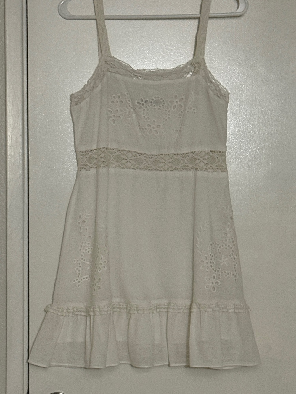 Zara Cream Lace-Trim Top